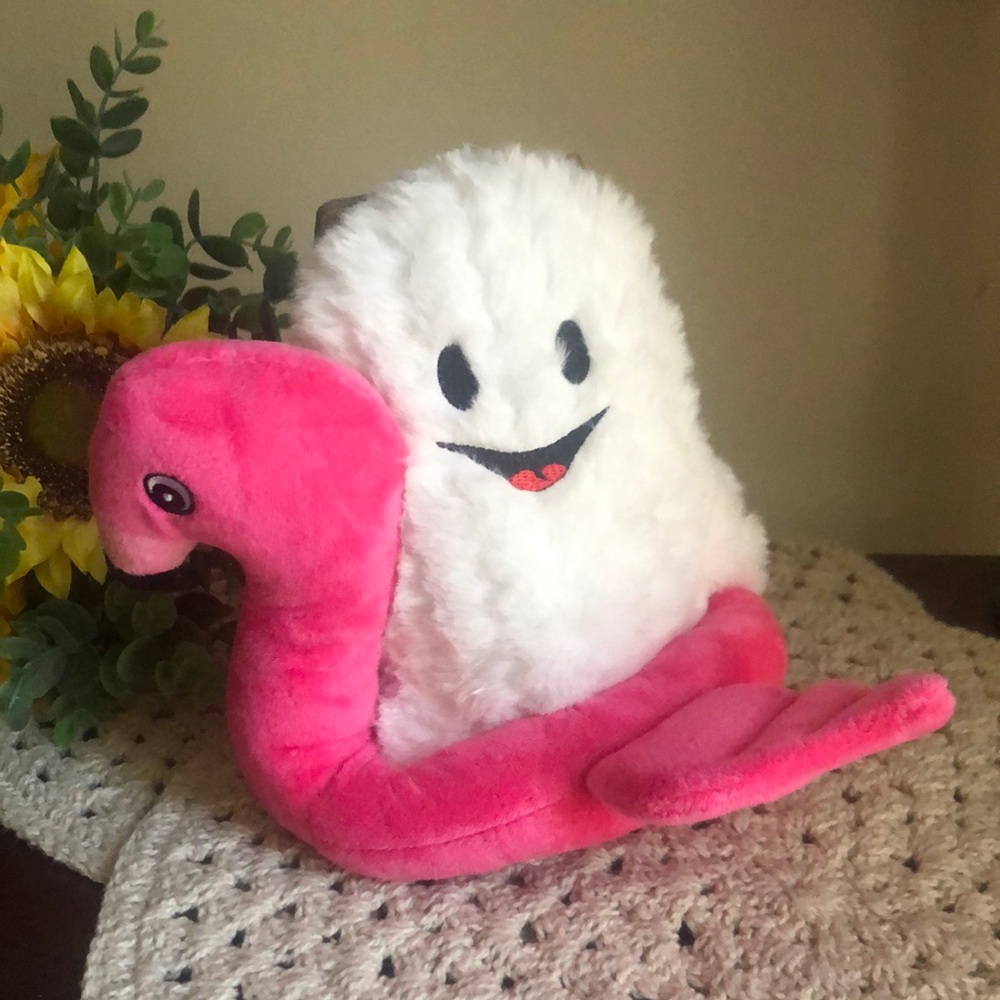 Cute Ghost and Flamingo Plush DOG Toy